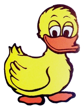 Aufkleber: Ente gelb (ca. 16cm hoch)